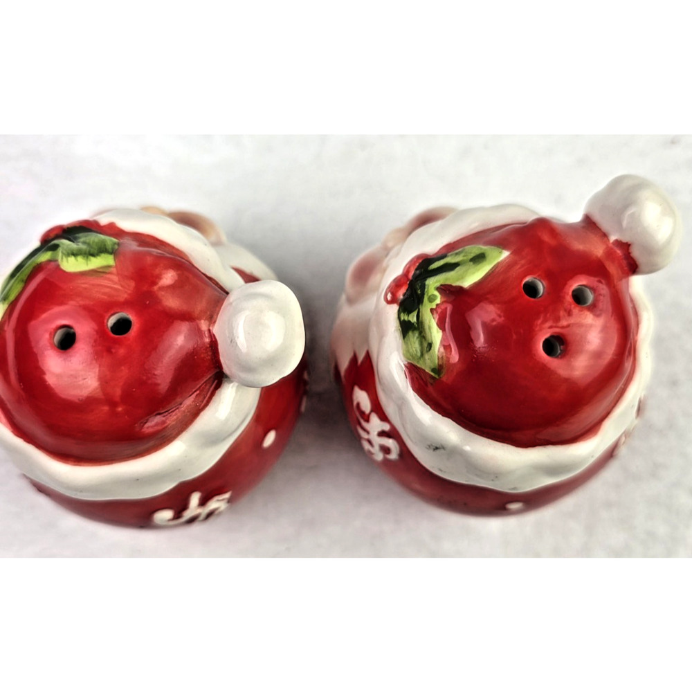 Roly Poly Red Santa Claus Salt & Pepper Shakers Holiday Kitchen & Home Decor - Picture 5 of 6